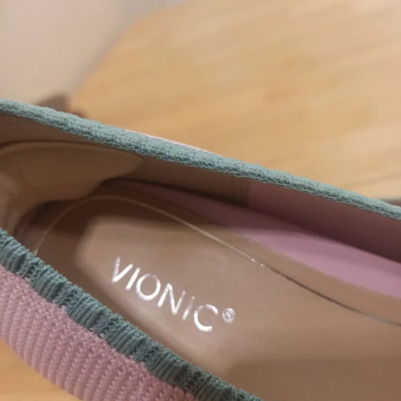 Vionic Dahlia Pointed Toe Ballet Flats Comfort Shoes cameo Pink Sz 9.5 New - Picture 6 of 14